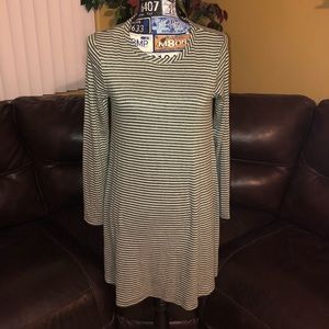 Long sleeve striped dress